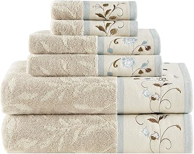 Ensemble de serviettes de bain madison park serene 100 % coton luxueux