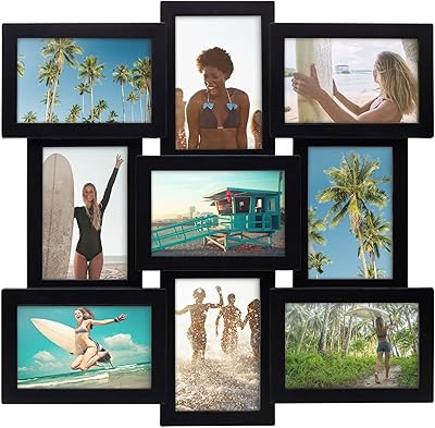 Cadre collage melanco 9 trous, 18 x 18 pouces, affiche quatre photos 4