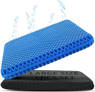 Coussin de siège en gel extra large de 18" x 18" grand coussin
