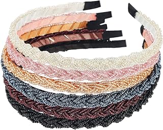 6 pièces cerceaux à cheveux en perles multicolores bandeaux en métal antidérapants accessoires