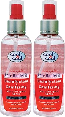 Désinfectant antibactérien kool & cool + spray désinfectant multi-usages, 2 x 100 ml