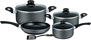 Batterie de cuisine antiadhésive en aluminium royalford, 8 pièces, couleurs assorties
