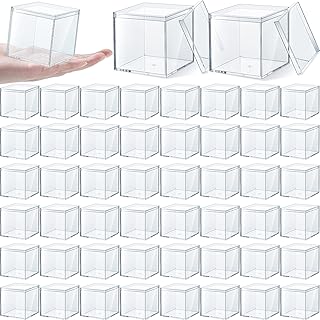 Petite boîte carrée en acrylique transparent avec couvercle de rangement petites boîtes carrées