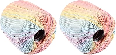Outnice 2 rouleaux de fil à crochet en coton doux pour crochet