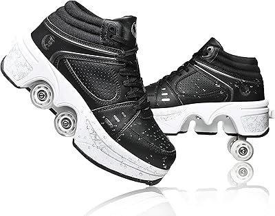 Chaussures de patin à roulettes à double rangée unisexes pour enfants et adultes