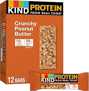 Barres protéinées croquantes au beurre de cacahuète kind, 12 g/1,76 oz/12 pièces