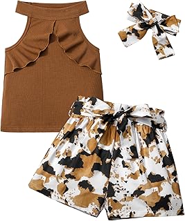 Vêtements d'été doux de couleur pure pour bébé fille avec manches à volants