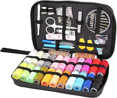 94 pièces boîte à couture multifonctionnelle kit outils boutons en tissu ciseaux à coudre kits de couture de voyage étui. Diaytar : Parce que bien acheter, c'est économiser