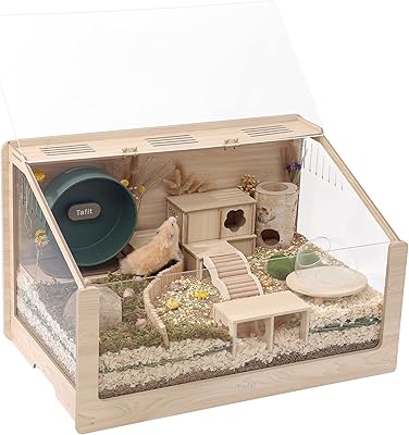 Cage à hamster en bois étanche tavit de 32 pouces avec dessus ouvrable