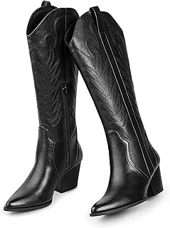 Bottes de cow-girl aromatiques pour femmes, bottes de cowboy western pour femmes, longueur