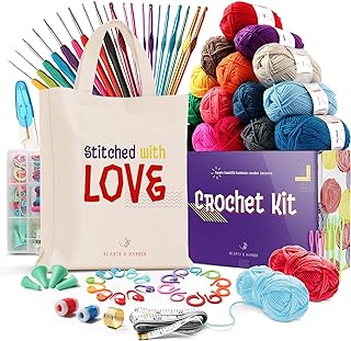 Kit de crochet de 73 pièces avec crochets et fil - l'ensemble