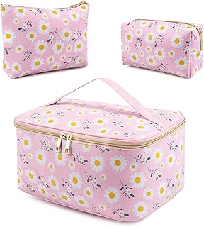 Ensemble de trousse de maquillage, 3 pièces, trousse de maquillage de voyage portable