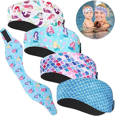 4 pièces bandeau de natation réglable garde l'eau hors des oreilles protection