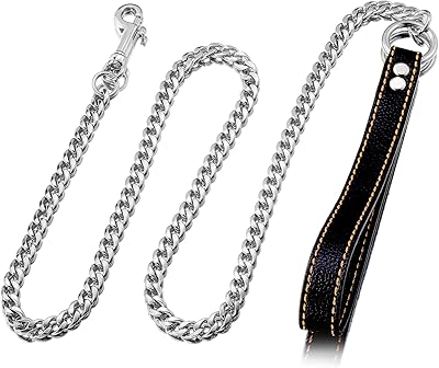 W-w lovetime laisse pour chien en métal résistante à la mastication de 45