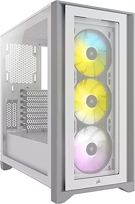 Boîtier en verre trempé corsair icu 4000x rgb mid tower atx