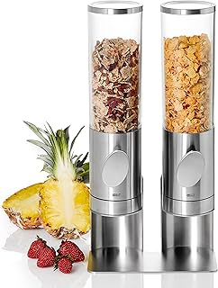 Ensemble distributeur de céréales adhok cs12 deposito | acier inoxydable/acrylique | support amovible