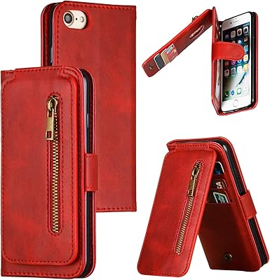 Coque qltypri pour iphone 7 8 se 2020 étui portefeuille de luxe