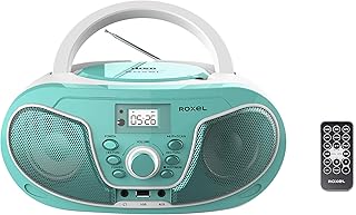 Lecteur cd portable boombox roxel rcd-s70bt avec bluetooth télécommande radio fm