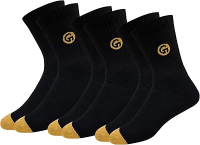 Chaussettes en coton glinto pour hommes (paquet de 3 ou 6), taille unique