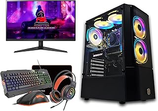 Ensemble pc gaming rgb complet 2fr - moniteur 24 pouces 165 hz, clavier