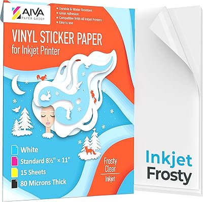 Papier autocollant en vinyle imprimable pour imprimante à jet d'encre