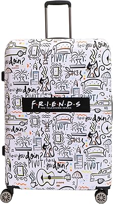 Bagage rigide à roulettes friends, blanc, 30 pouces, lptyfr003