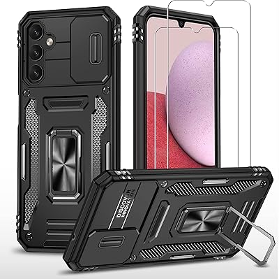 Coque zed moon pour samsung galaxy a14 lte / a14 5g avec protecteur
