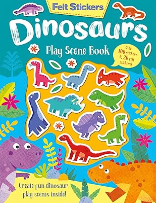 Autocollants en feutre livre de scènes de jeu de dinosaures