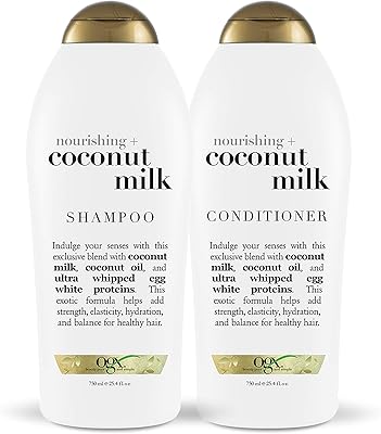 Ensemble shampoing et après-shampooing nourrissant ogx + lait de coco, 25,4 fl oz