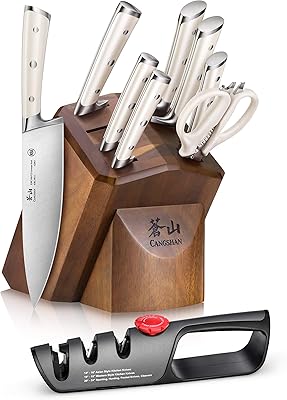 Ensemble de 10 couteaux kangshan série h1 en acier allemand 1026153
