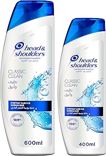 Shampooing antipelliculaire classique head & shoulders 600 ml + 400 ml à 33%