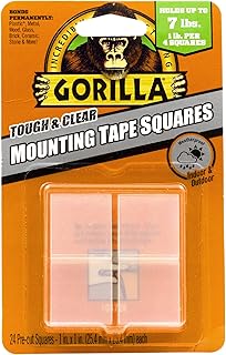 Ruban de maintien carré double face gorilla tuff & clear, 24 x 1"