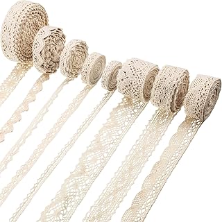 Ruban de dentelle de coton vintage de 40 mètres, ruban de dentelle au