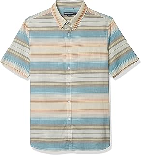 Chemise boutonnée à manches courtes, coupe slim pour homme