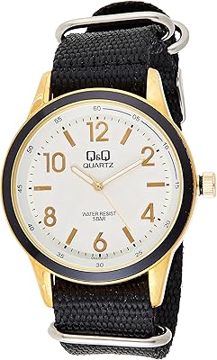 Montre décontractée q&q pour homme, analogique, tissu - q922j114y