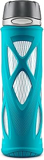 Bouteille d'eau en verre zulu atlas avec couvercle en silicone - 20 onces