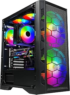 Boîtier de jeu rvb en verre trempé redmax x series x6 avec ventilateur