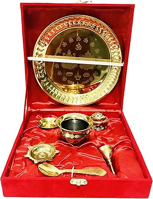 Gavia international ensemble diwali puja thali plaqué or gopal bahuge laddu cadeau
