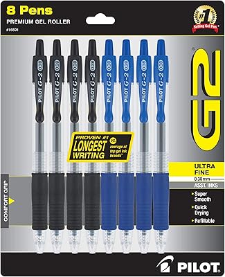 Stylos à encre gel rétractables rechargeables pilot premium 16591 g2 avec pointe extra