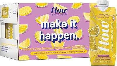 Eau de source infusée de vitamines flow, arôme d'agrumes biologique, infusée de vitamine c et de zinc, pack écologique, 100% recyclable, électrolytes + minéraux essentiels, paquet de 12 x 500 ml.... Diaytar : Où chaque achat est une victoire pour votre budget