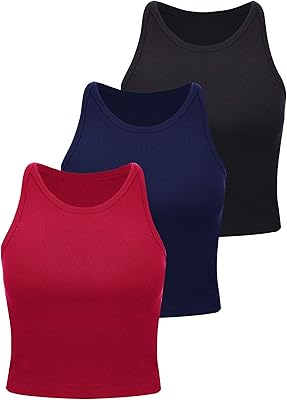 3 pièces de haut sans manches en coton kat kat pour femmes