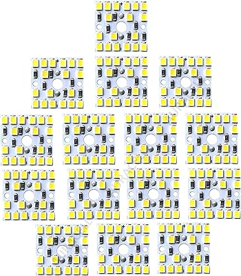 Auracell® 15pcs 12v dc mcpcb 9w ampoule led blanche dob (direct on board)