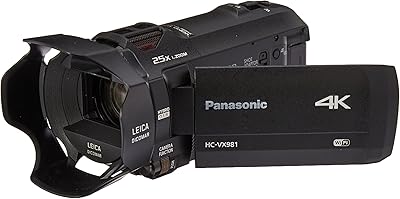 Caméscope panasonic 4k uhd hc-vx981k zoom optique 20x capteur bsi 1 23"
