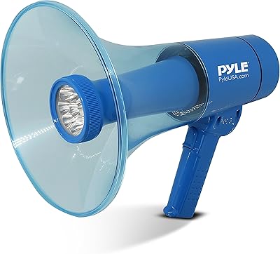 Haut-parleur mégaphone compact et portable pyle mégaphone étanche 40 w avec sirène