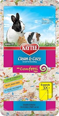 Lit pour animal kaity clean & cozy confetti pour cochons d'inde, lapins, hamsters