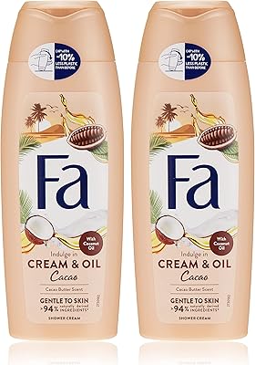 Gel douche au beurre de cacao fa 250 ml, paquet de 2, 1,0