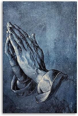 Affiche murale sur toile avec mains en prière d'albrecht dürer, décoration murale