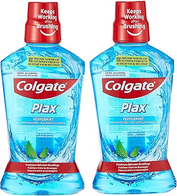 Rince de bouche colgate plax à la menthe, 500 ml (2 par paquet)