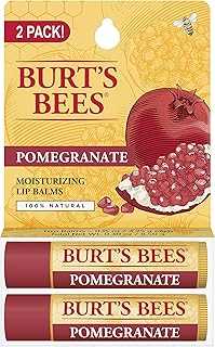 Baume à lèvres hydratant à la grenade burt's bees, paquet double unisexe