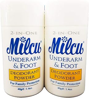 Déodorant en poudre pour aisselles et pieds milco, 40 g par bouteille, paquet
